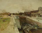 Lock on the Canal of St Denis By Rudolf Ribarz