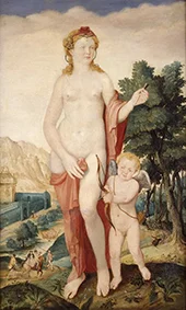 Venus and Amor By Lucas De Heere