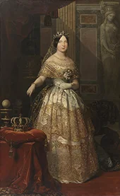Portrait of Queen Isabella II of Spain 1848 By Federico de Madrazo y Kuntz