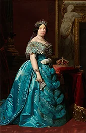 Portrait of Queen Isabella II of Spain 1850 By Federico de Madrazo y Kuntz