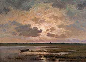 Marsh at Twilight By Frans van Kuyck
