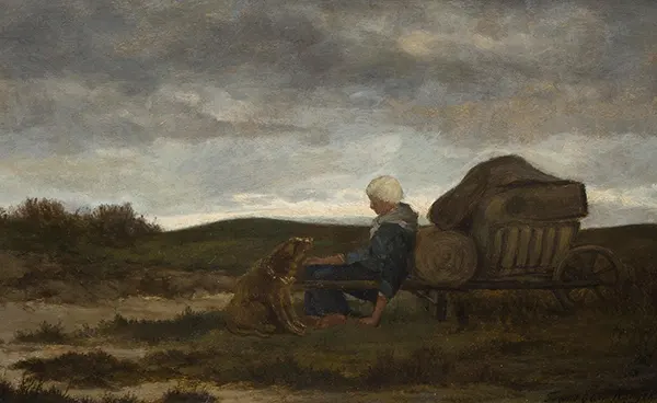 Rest Break with Dog 1875 By Frans van Kuyck