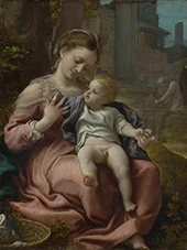 Mary with Basket By Antonio da Correggio