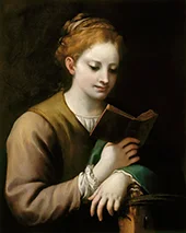 Saint Catherine Reading 1530 By Antonio da Correggio