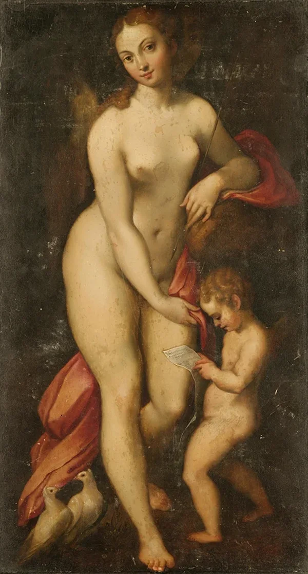 Venus and Cupid By Antonio da Correggio