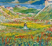 Flowery Valley Maloggia 1912 By Giovanni Giacometti