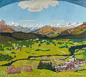 Panorama of Films Triptych Central Panel 1904 By Giovanni Giacometti