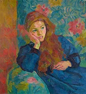 Pensive Girl 1913 By Giovanni Giacometti