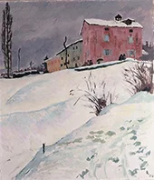The Red House 1912 By Giovanni Giacometti