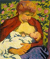 Young Mother 1910 By Giovanni Giacometti