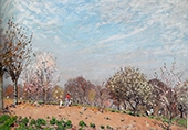Apple Trees in Bloom in Louveciennes 1873 By Alfred Sisley