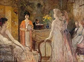 An Evening at Madeleine Lemaire's 1910 By Henri Gervex