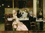 Cafe Scene in Paris 1877 By Henri Gervex
