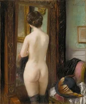 Nude with a Psyche Mirror 1910 By Henri Gervex