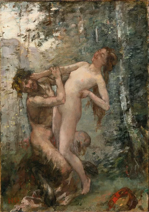 Satyr and Bacchante By Henri Gervex