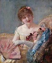 Woman with a Fan 1879 By Henri Gervex