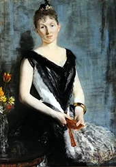 Woman with a Fan 1888 By Henri Gervex