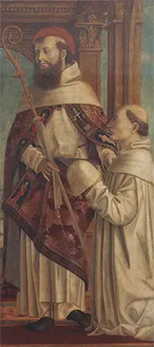 Holy Monk and Donor By Bernardo Zenale