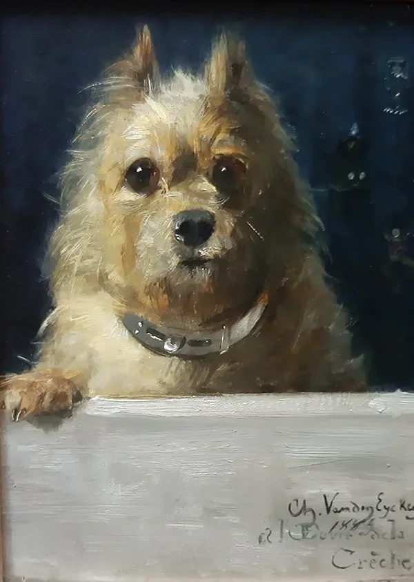 Dog 1885 By Charles van den Eycken