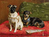 Pierette and Mifs 1892 By Charles van den Eycken