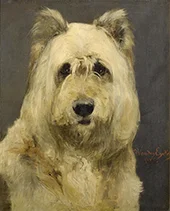 Portrait of a Dog By Charles van den Eycken