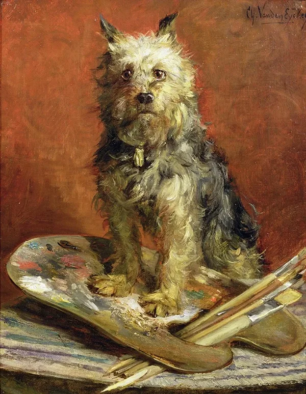 The Artist's Dog By Charles van den Eycken
