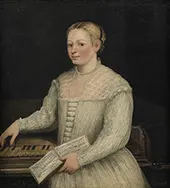 Self Portrait with Madrigal By Marietta Robusti