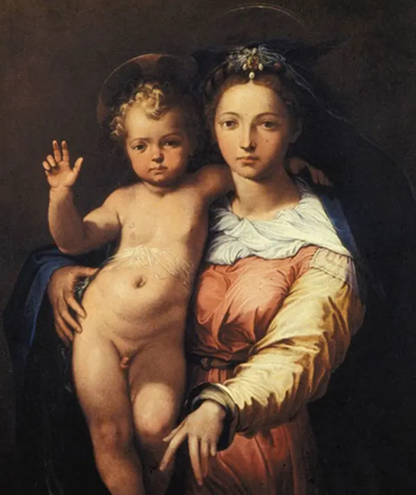 Virgin and Child By Perin del Vaga