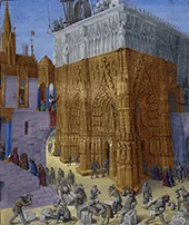 Construction of the Temple of Jerusalem By Jean Fouquet