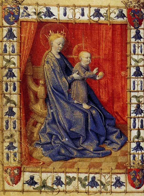 Virgin and Child Enthroned 1455 By Jean Fouquet