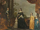 Frederick Henry his Consort Amalia of Solms and their Three Youngest Daughters By Gerard van Honthorst