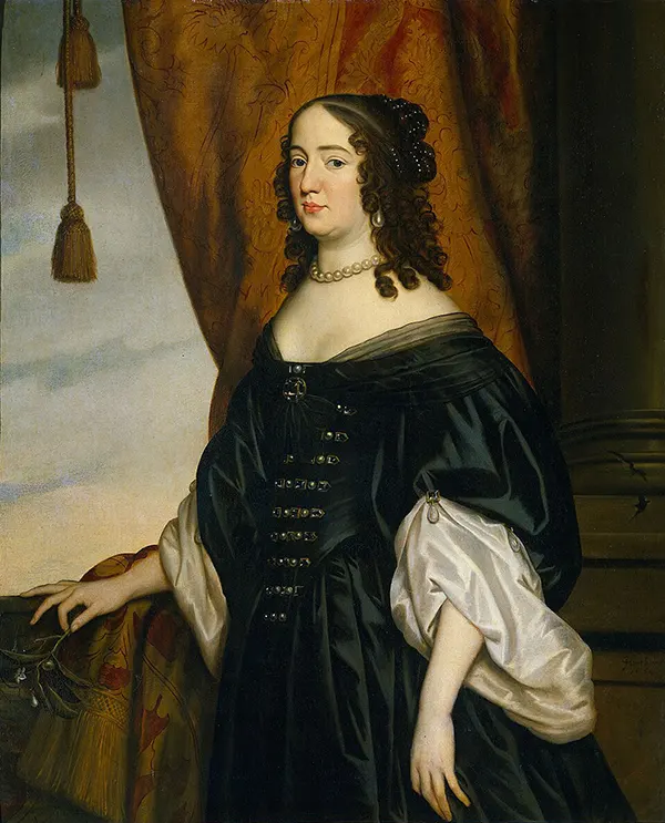 Portrait of Amalia van Solms 1650 By Gerard van Honthorst