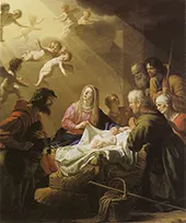 The Adoration of the Shepherds By Gerard van Honthorst