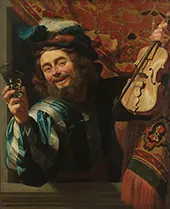 The Happy Fiddler 1623 By Gerard van Honthorst