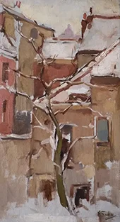 Snow on the Roofs By Abraham Fresco