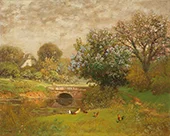 River Landscape in Spring By Alois Arnegger