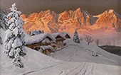 Winter Mountain Landscape II By Alois Arnegger
