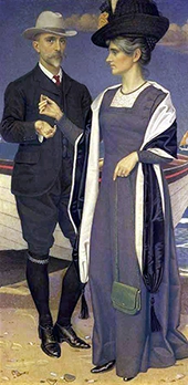 Portrait of the Artist and his Wife 1911 By Joseph Edward Southall