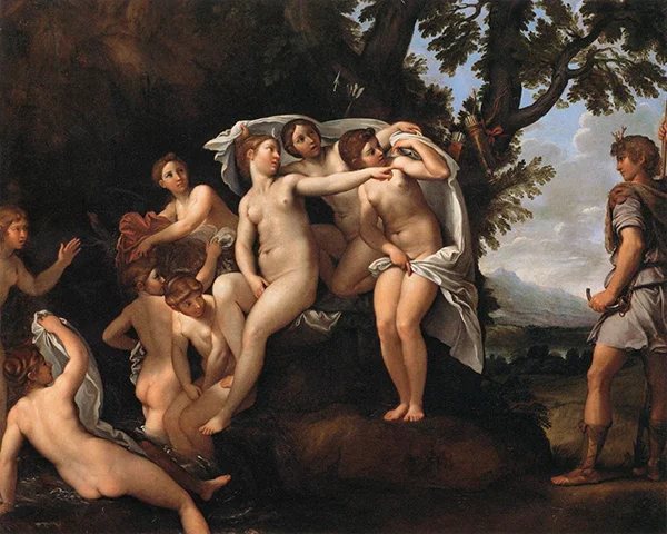 Diana and Actaeon 1617 By Francesco Albani