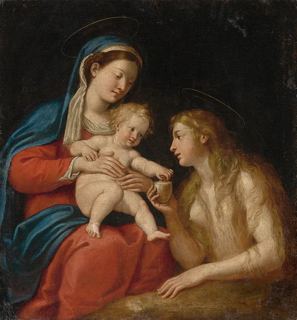 Madonna and Child with Mary Magdalene By Francesco Albani