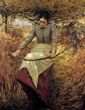An Autumn Morning By Henry Herbert la Thangue