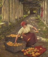 In a Ligurian Garden By Henry Herbert la Thangue