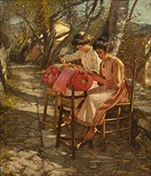 Making Ligurian Lace c1905 By Henry Herbert la Thangue