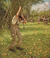 Shaking Down Cider Apples c1900 By Henry Herbert la Thangue