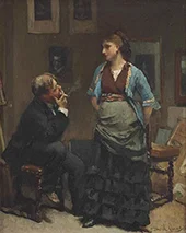 The Artist and his Model 1875 By David Oyens