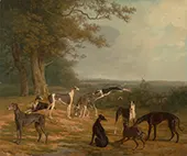 Nine Greyhounds in a Landscape 1807 By Jacques-Laurent Agasse