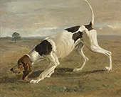 A Pointer in a Landscape By Jacques-Laurent Agasse