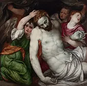 Dead Christ Supported by Angels By Lambert Sustris