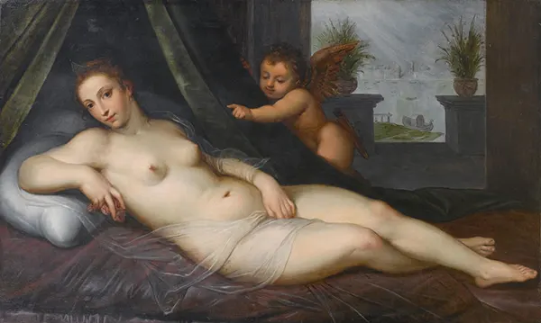 Venus and Cupid By Lambert Sustris