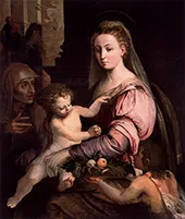 Virgin and Child with St Anne and the Infant St John By Lambert Sustris